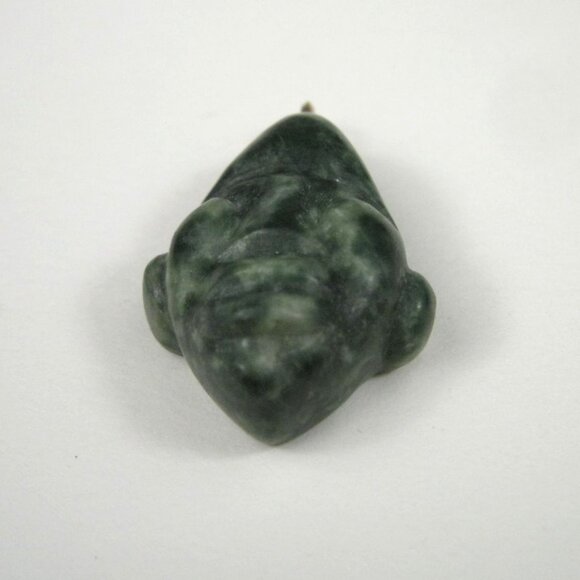 Carved Green Jade Face Head Figure Pendant - Picture 2 of 8